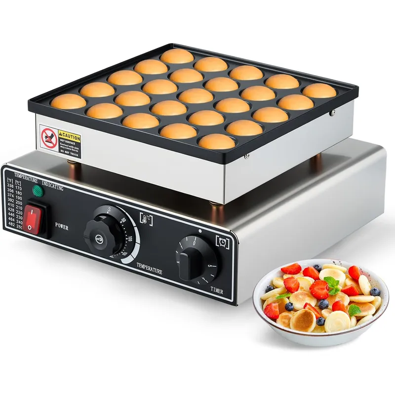 Waffle Maker Commercial - Mini Pancake Maker Commercial 25 Pcs