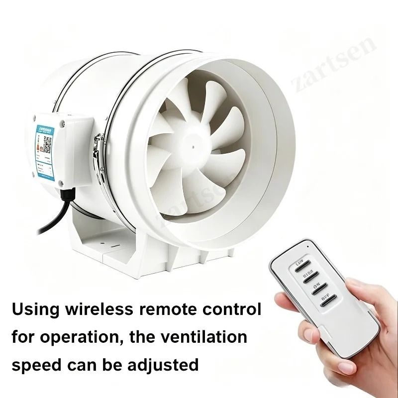 Commercial Kitchen Exhaust Fan - 4Inch Two Speed Remote Control Exhaust