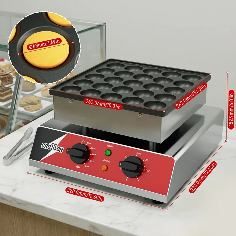 Mini Pancake Maker 25PCS 43mm  - Waffle Maker Commercial recension och pris