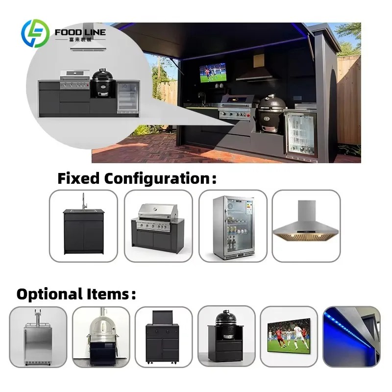 Custom Modular Outdoor Kitchen - Commercial Kitchen Grill recension och pris