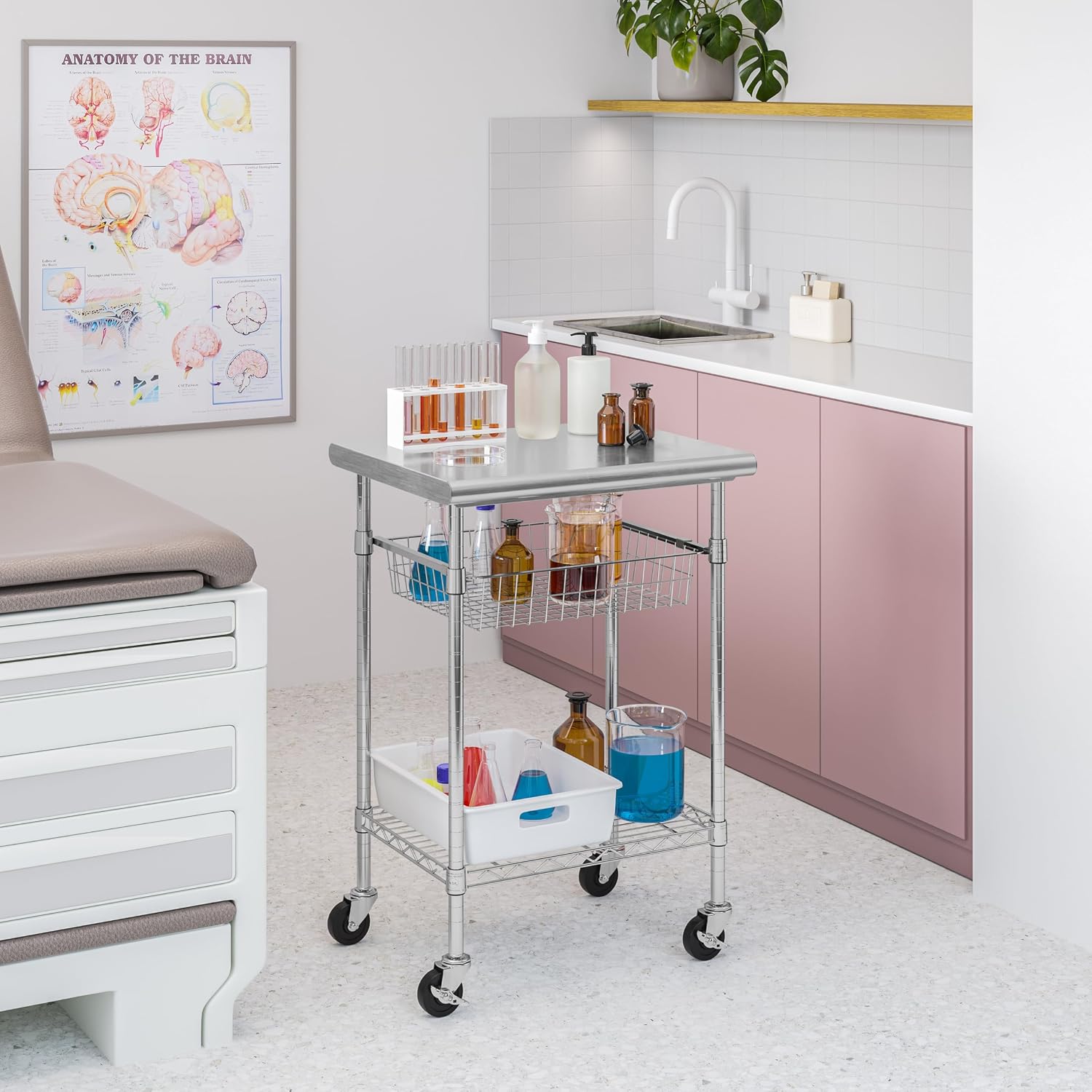 Stainless Steel Commercial Foo - Commercial Kitchen Prep Table With Storage recension och pris