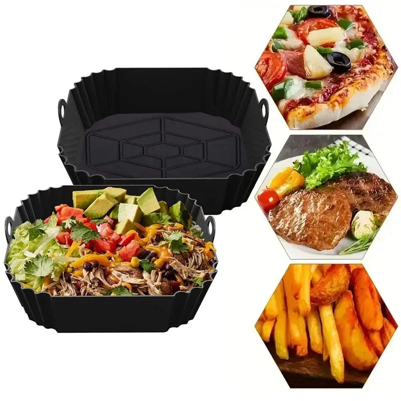 1PC Silicone Air Fryer Basket, - Commercial Kitchen Pots And Pans recension och pris