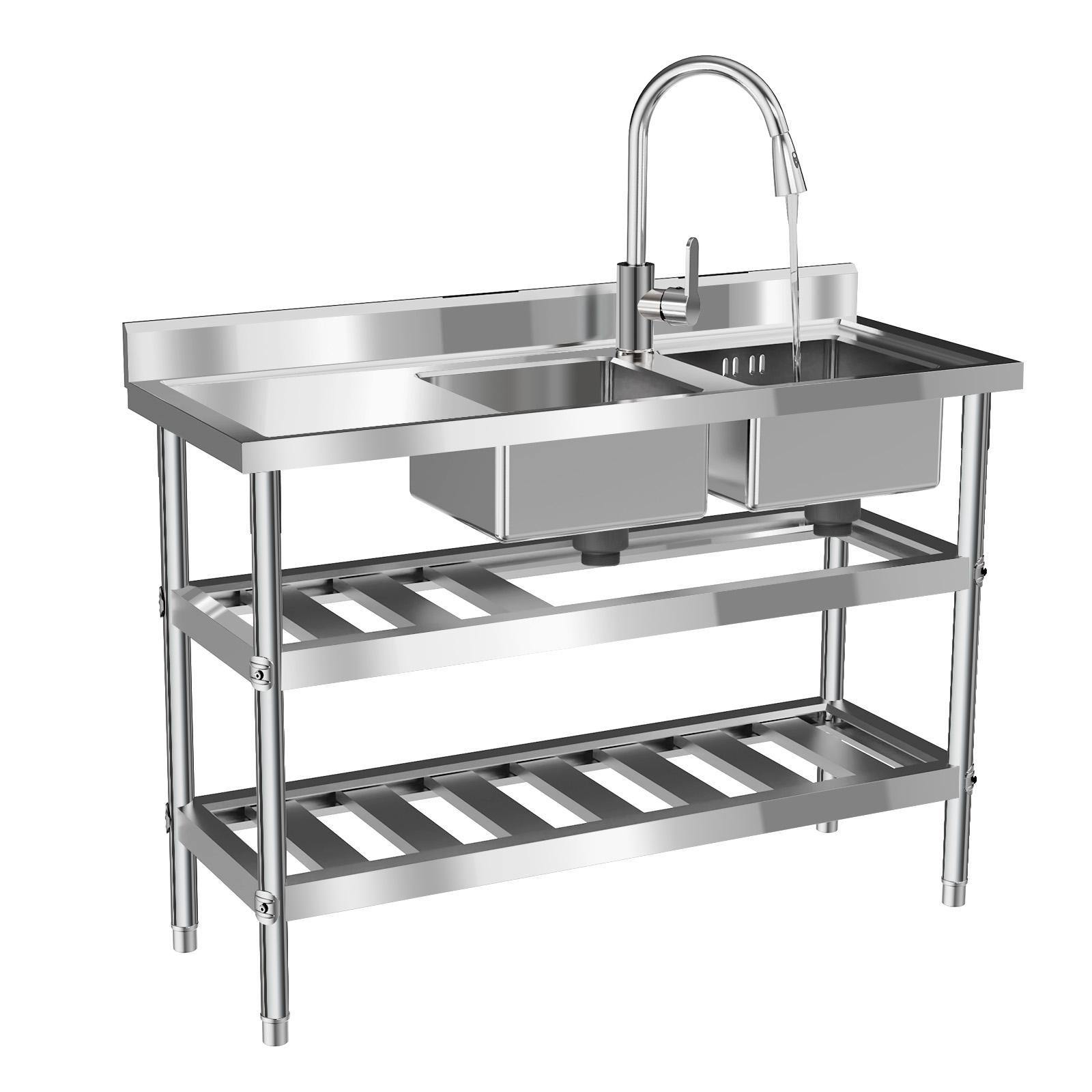 Commercial Restaurant Sink, St - Commercial Kitchen Prep Table With Storage recension och pris