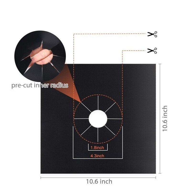 4 Piece Gas Stove Protector Co - Commercial Kitchen Vent Hood recension och pris