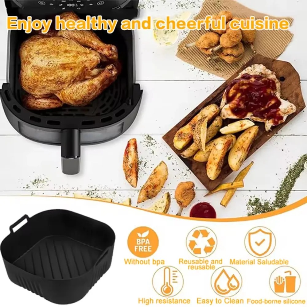 Silicone Air Fryer Mold Oil Fi - Commercial Kitchen Pots And Pans recension och pris