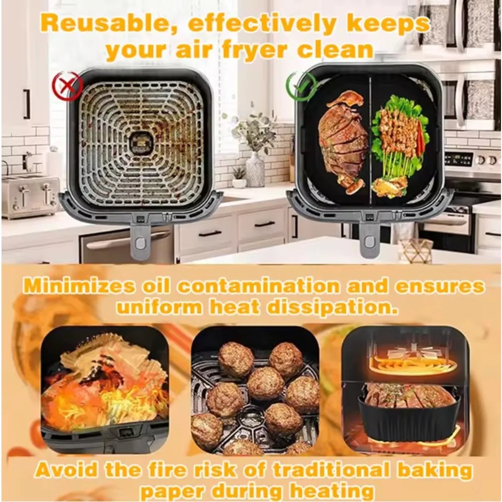 Silicone Air Fryer Mold Oil Fi - Commercial Kitchen Pots And Pans recension och pris