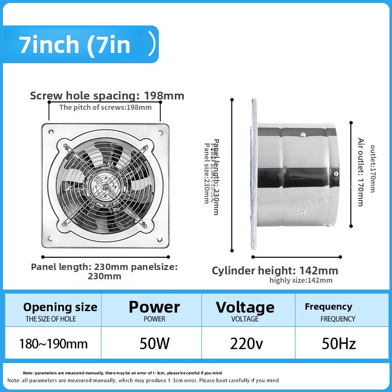 6''7''8'' Stainless Steel Kitc - Commercial Kitchen Exhaust Fan recension och pris