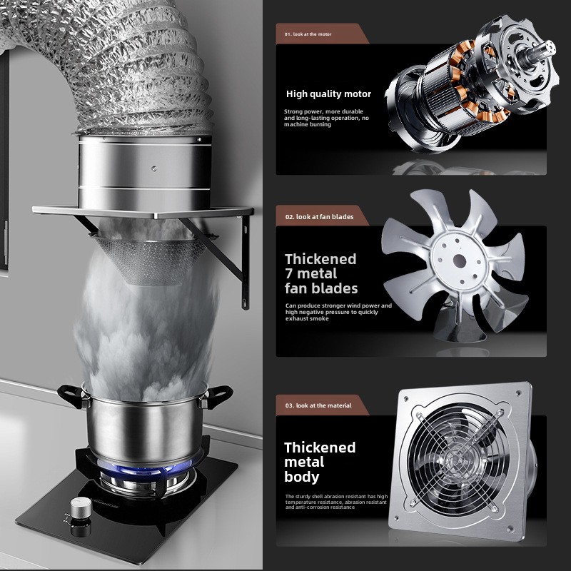 6/8Inch Extractor Ventilation  - Commercial Kitchen Exhaust Fan recension och pris